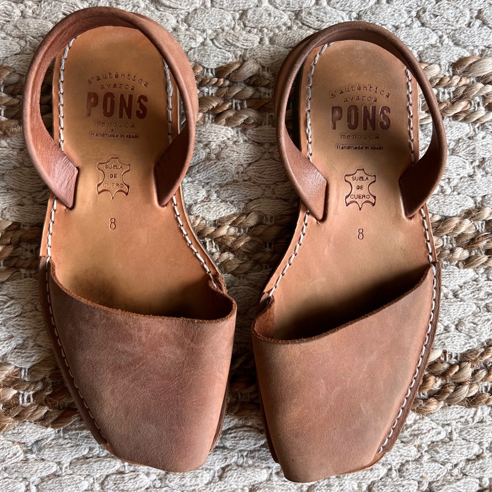 Brown leather Avarca Pons Classic Style | Made in Spain